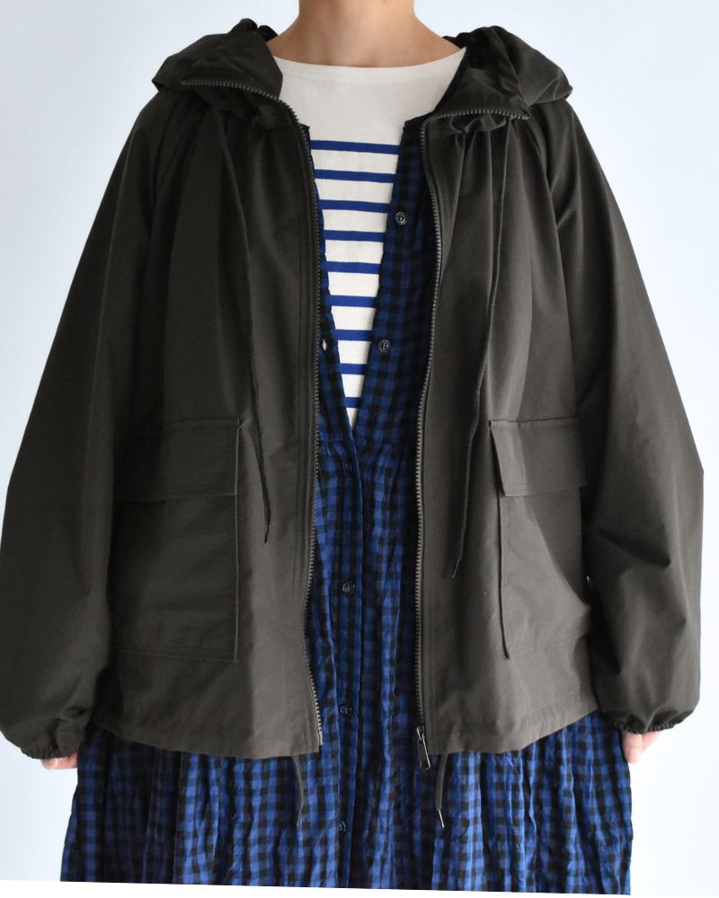 オーバーサイズ フーディジャケット Brown