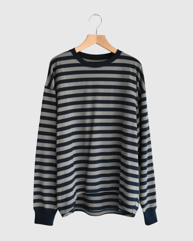 タック コクーンTシャツ Gray/Navy Border