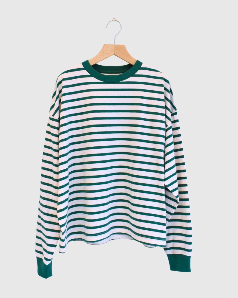 taco cotton ボーダーL/S Pink/Green