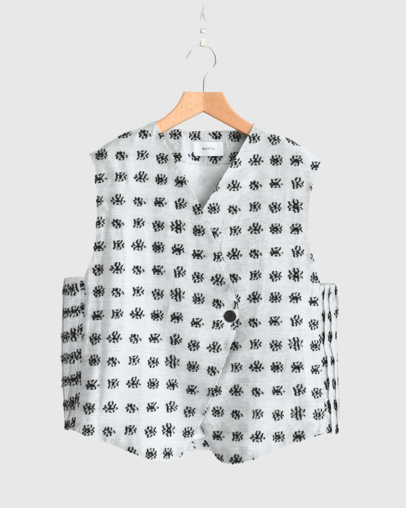 ジャカードアシンメトリーベスト LightGray