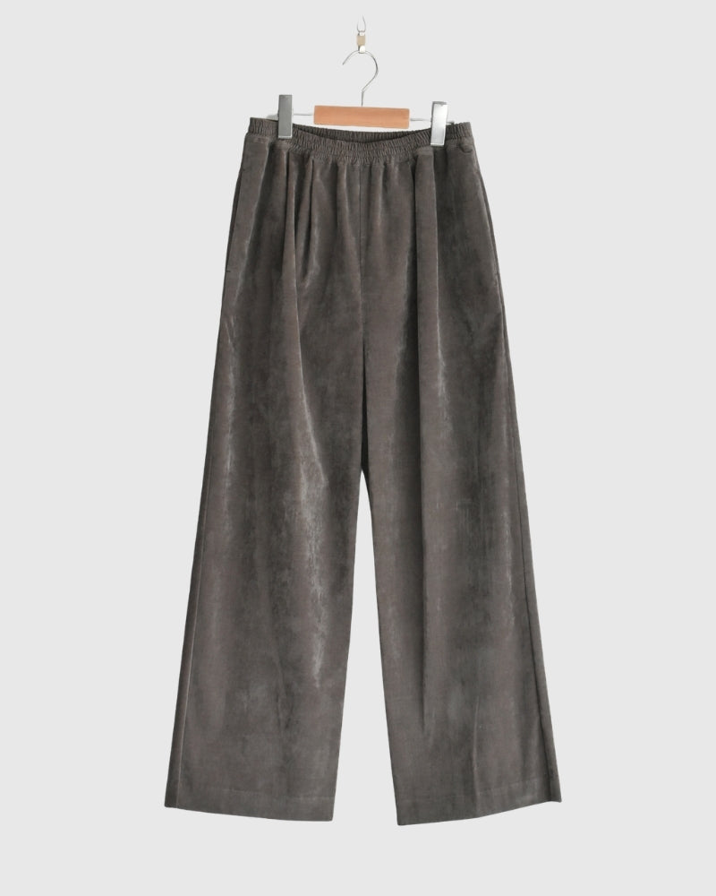 ベルベット セミワイドイージーパンツ Brown