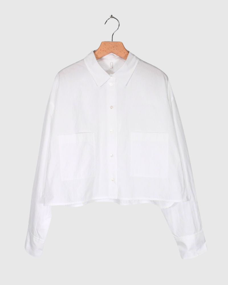 【sale】クロップドシャツ White