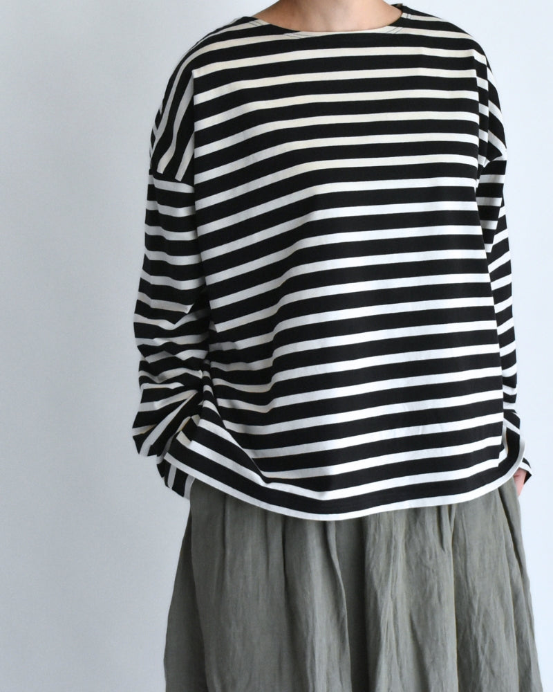 ボーダー プルオーバー Black/Natural