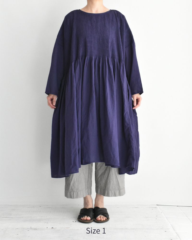 MINI PINTUCK PULLOVER DRESS Purple