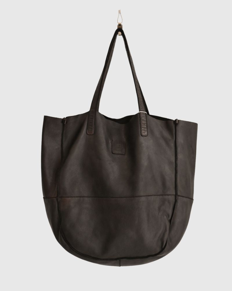 COW LEATHER TOTE BAG DarkBrown