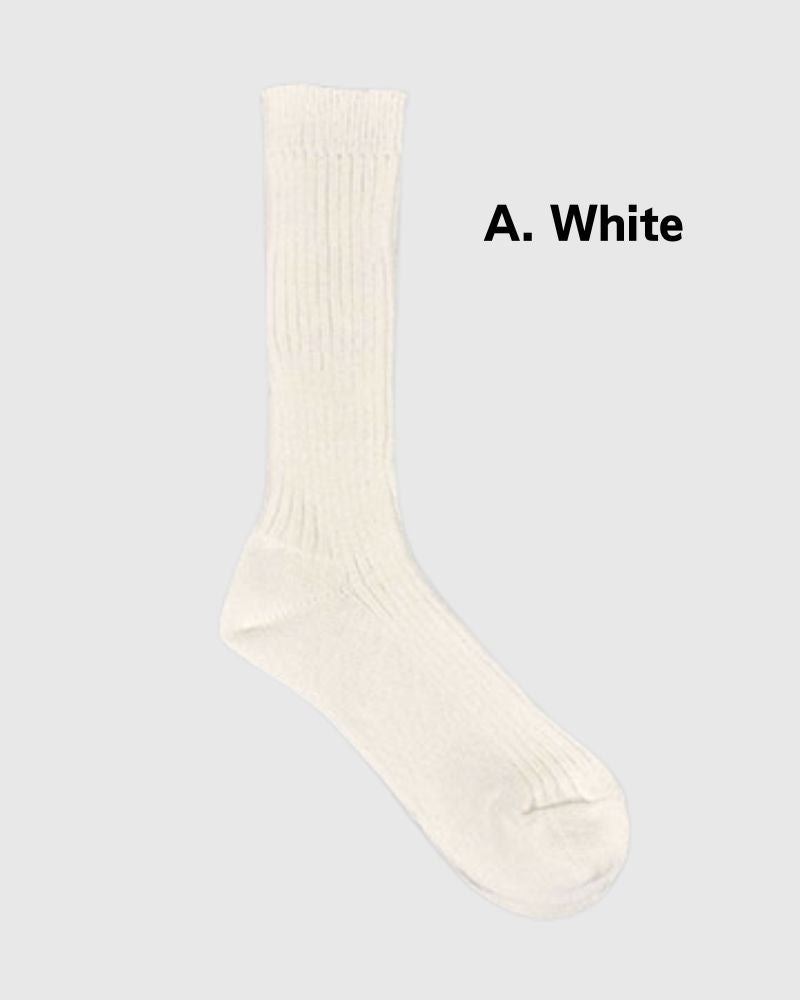 L019 Linen Color Rib Socks