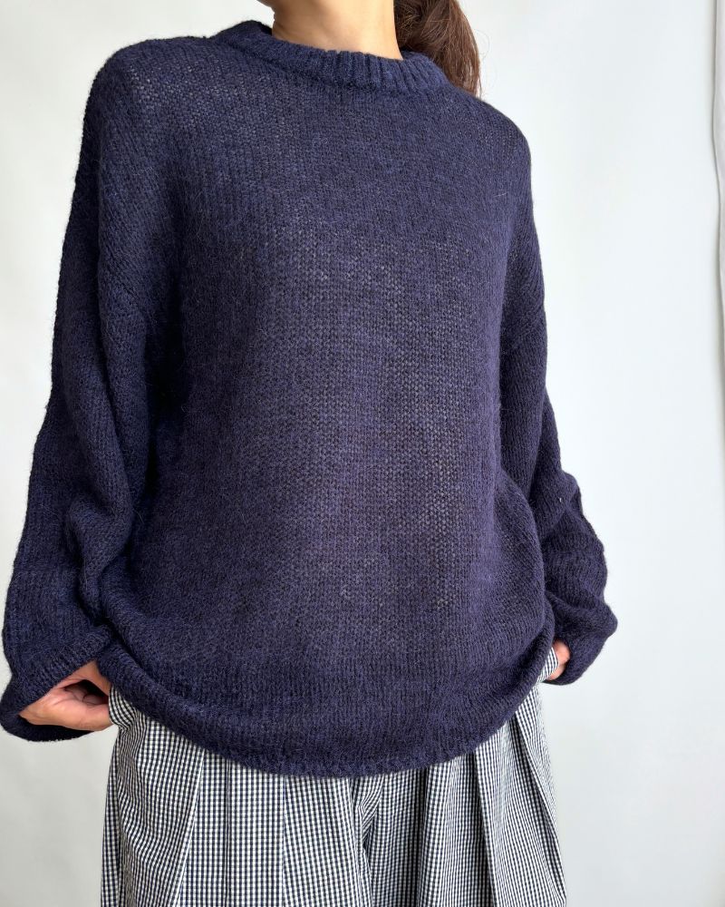 5 COLOR モヘアプルオーバー Purple