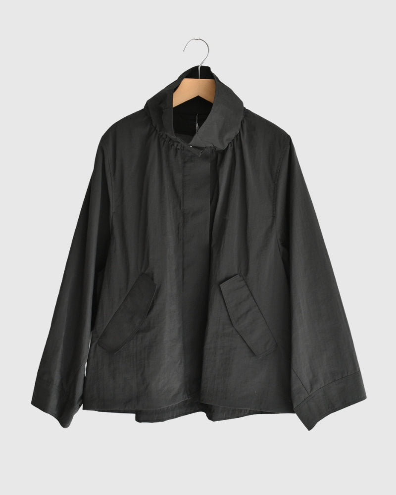 ファンネルネックジャケット Black