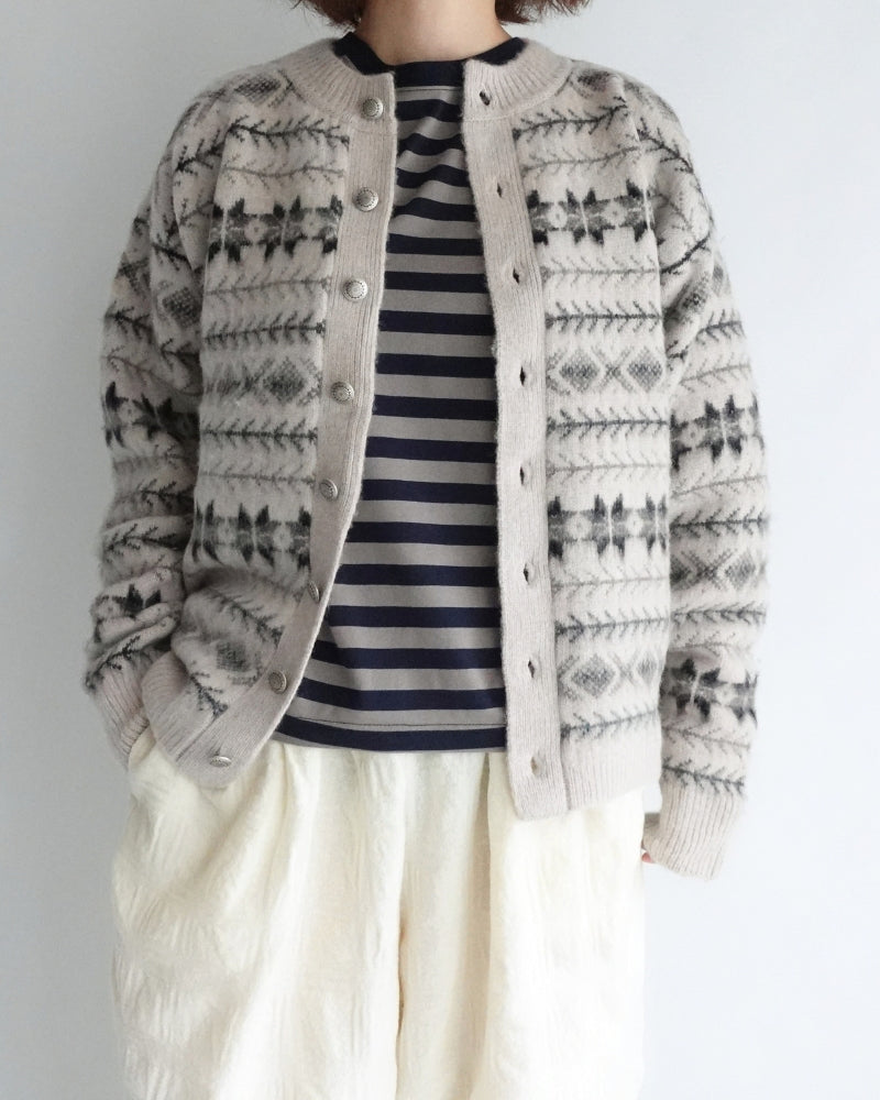 ノルディックニットカーディガン Ivory