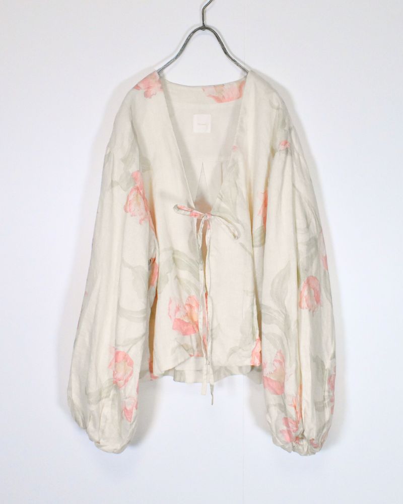 【予約】S/S G1040 ANTIQUE FLOWER PRINT STRING JACKET（3月初旬 - 3月中旬）