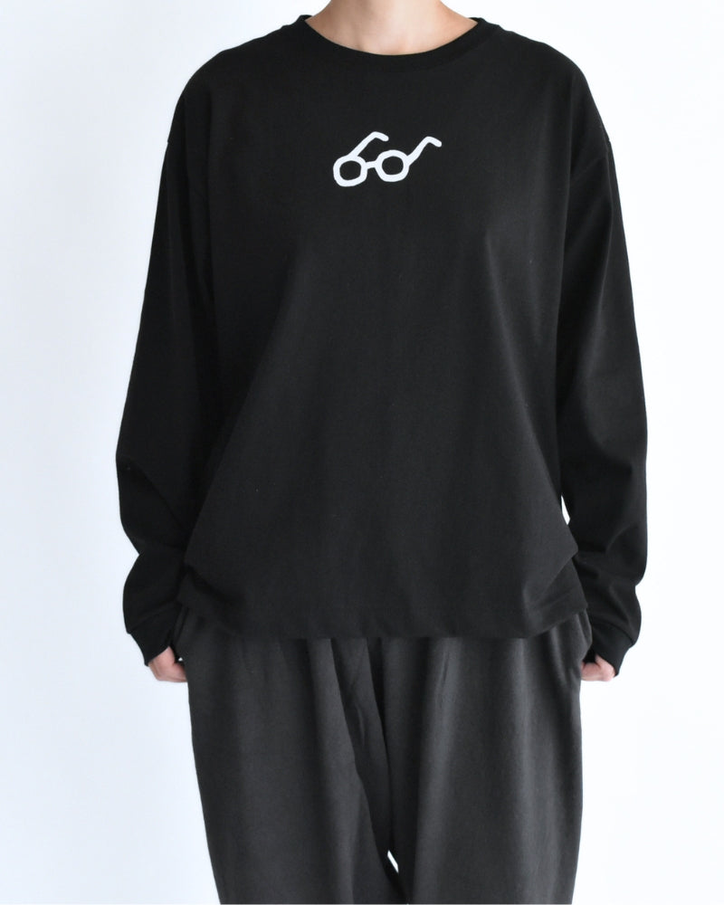 メンズのめがねTee Black