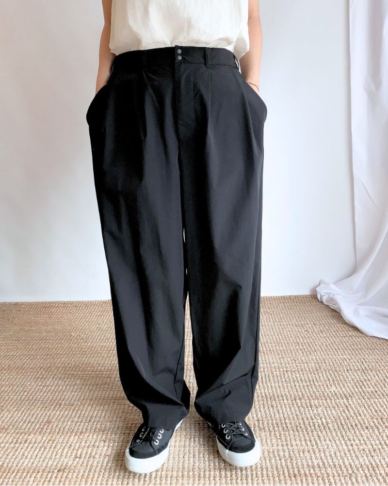 4WAY STRETCH COCOON PANTS 'HAPI' Black