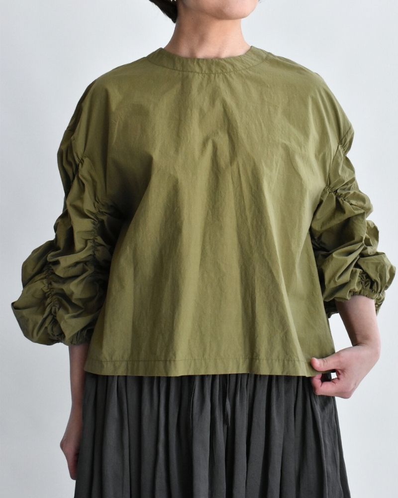 【予約】MS/F G1179 ランダムシャーリングスリーブブラウス（5月中旬 - 5月末）