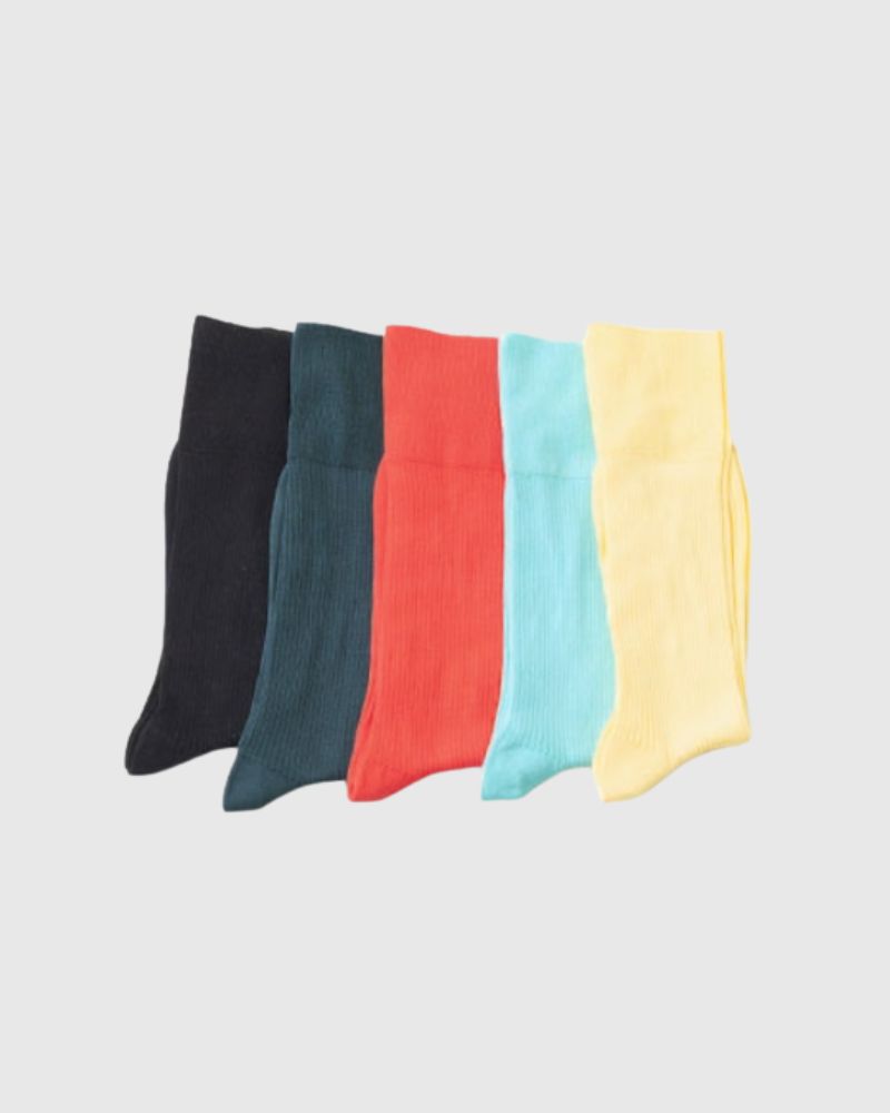 5カラーリブソックス