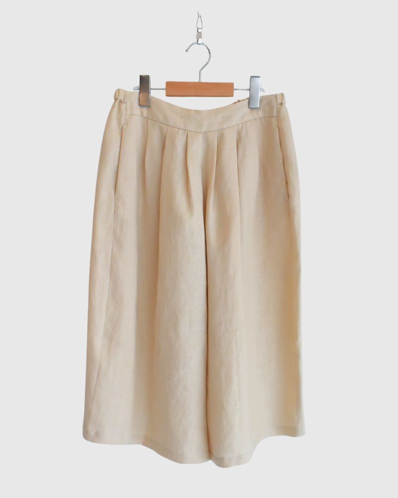 サルエルワイド ショートレングスパンツ Ivory