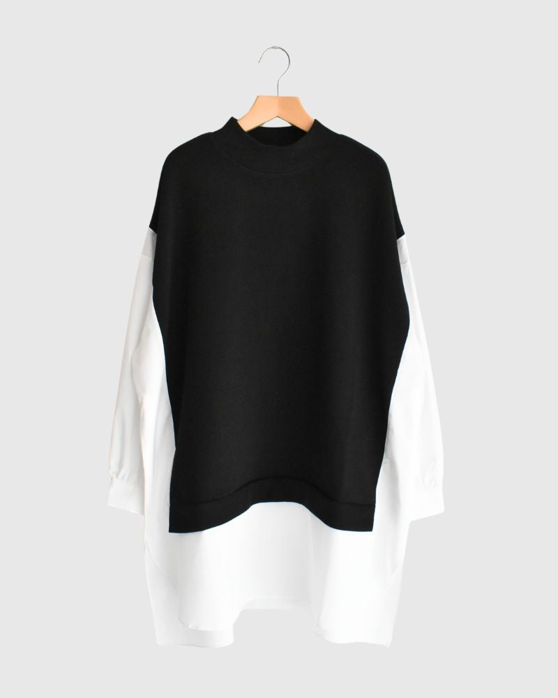 ニットコンビトップス 'JOHA' Black