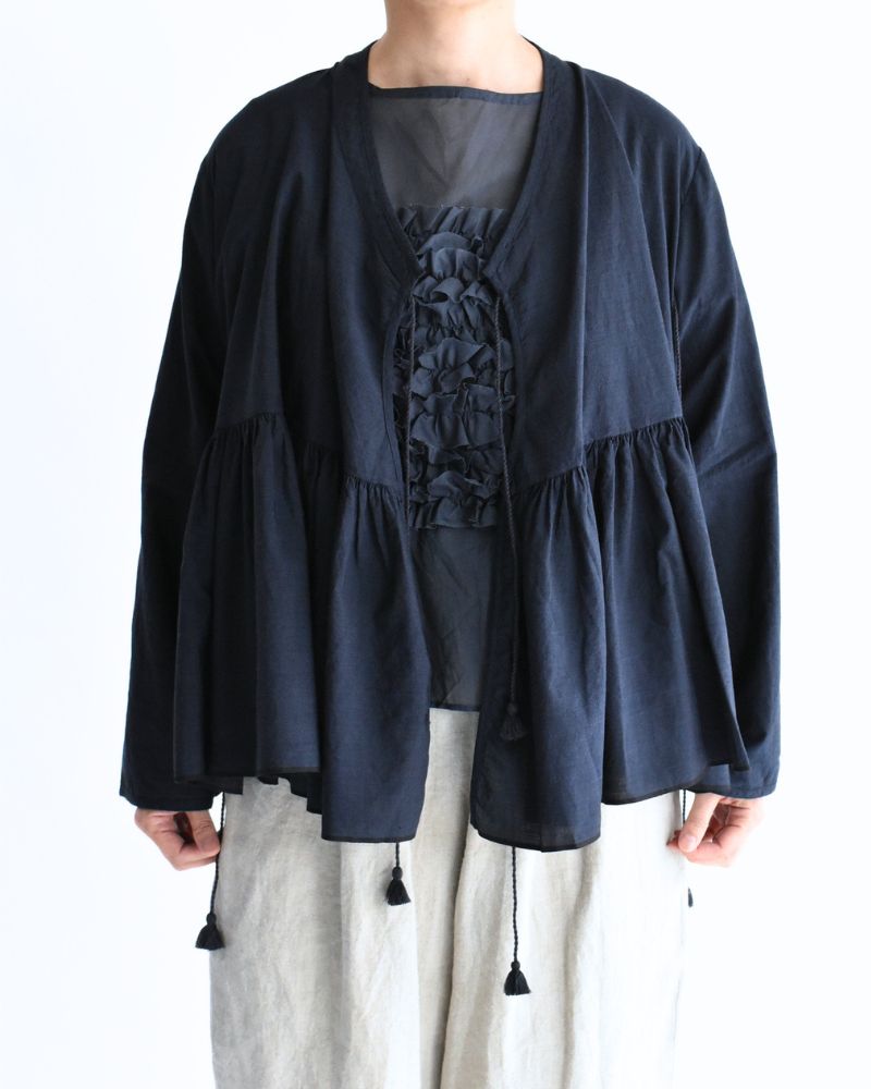 HANDWOVEN COTTON HAKEME CACHE COEUR DarkNavy