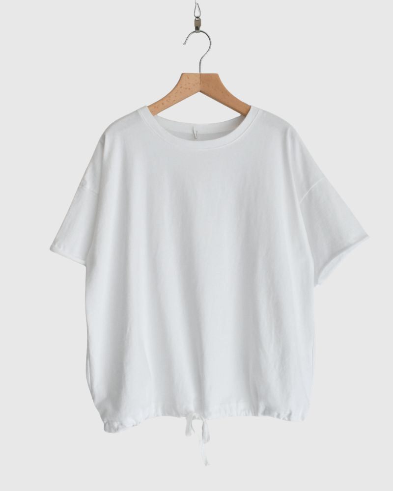 ハーフスリーブ ドロストTシャツ White