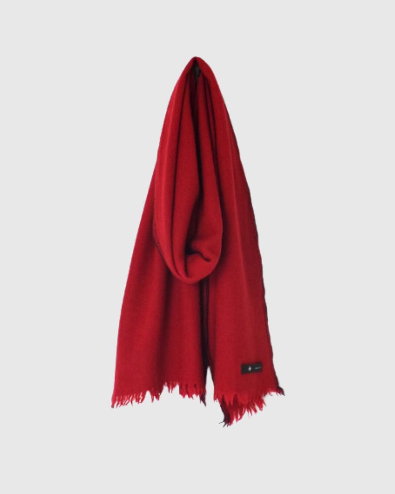 WOOL STOLE 32x188cm Red/Navy