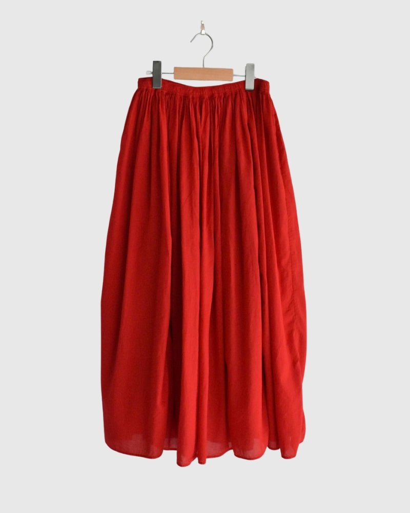 RAJASTHAN GATHERED SKIRT Red