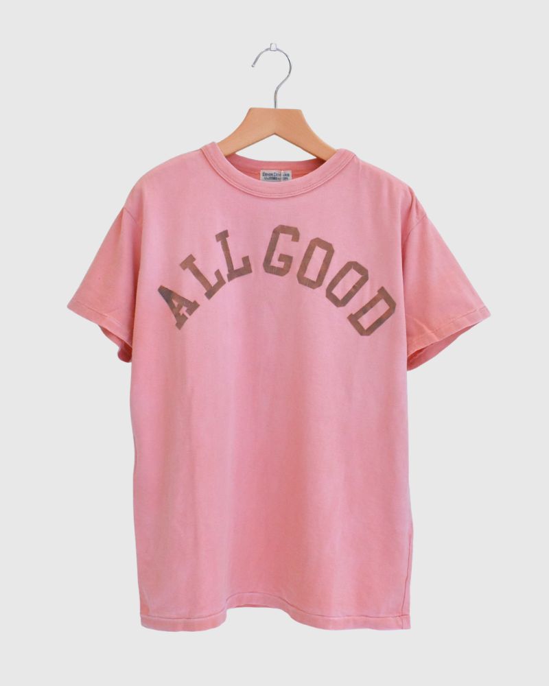 ビンテージコットン天竺 ALL GOOD Tシャツ (LADIES) Pink