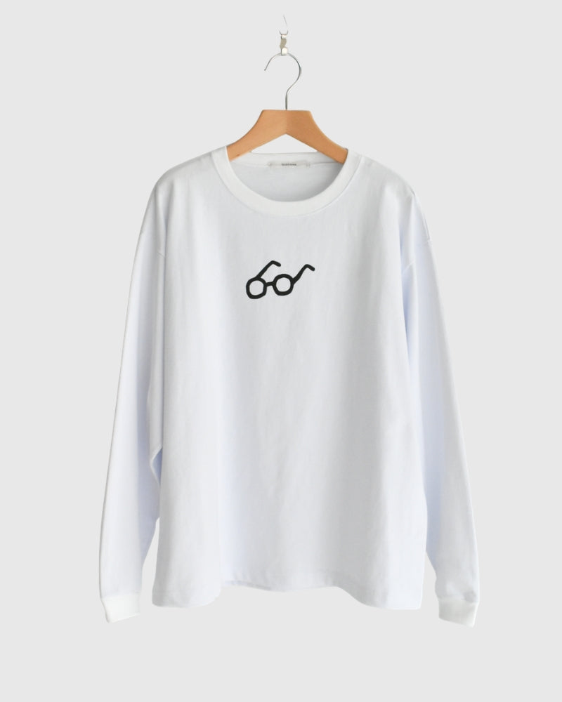 メンズのめがねTee White