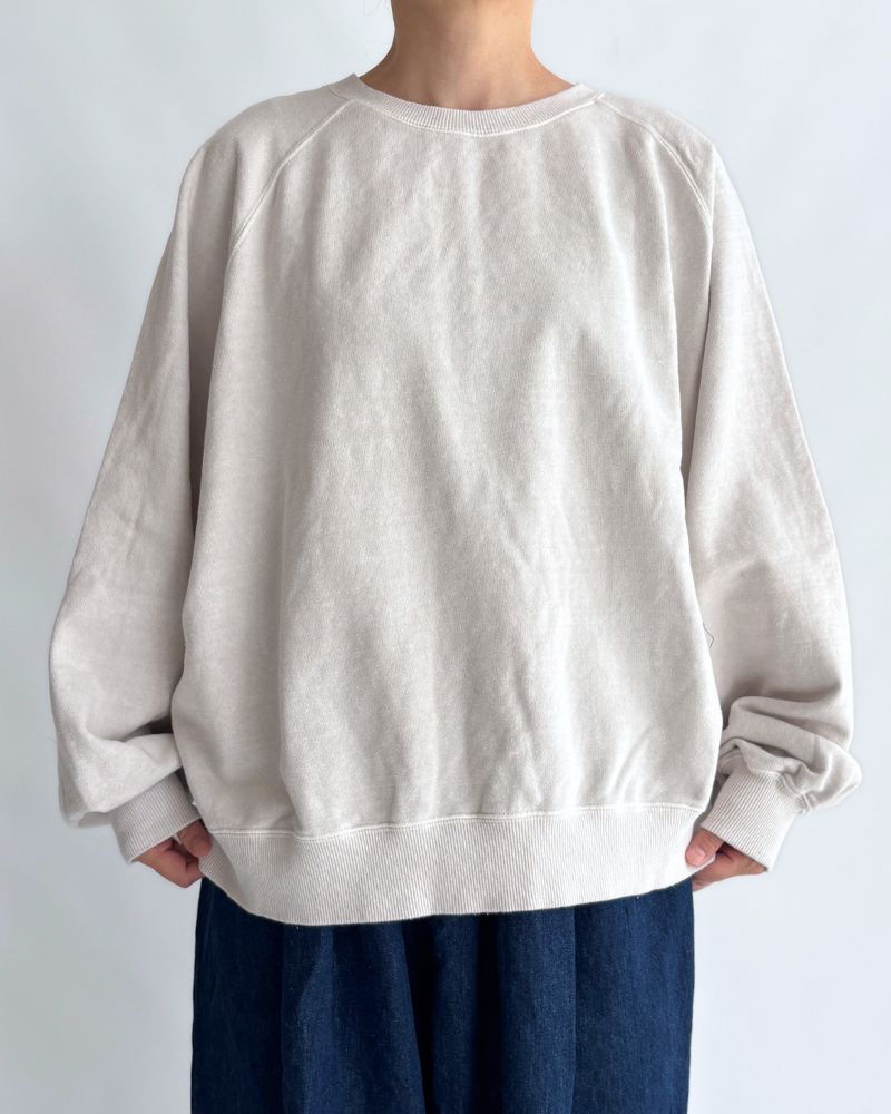 Pigment dye スウェットL/S Ivory