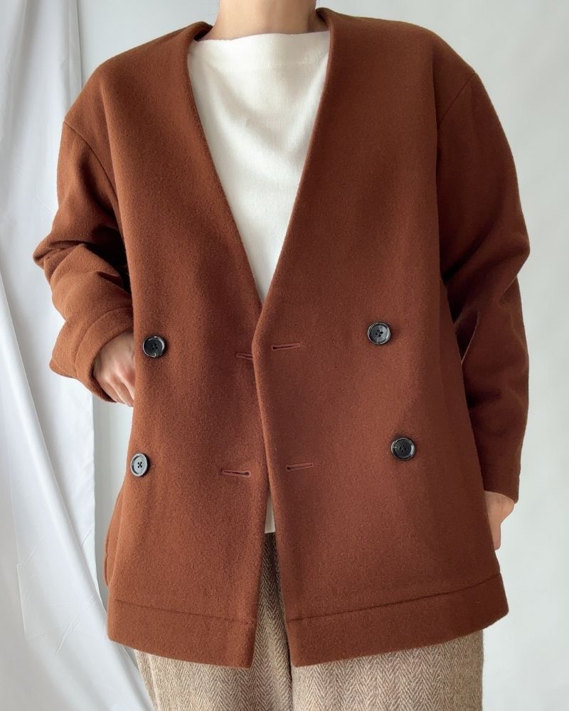 【sale】MY JACKET ダブルボタンジャケット Brown