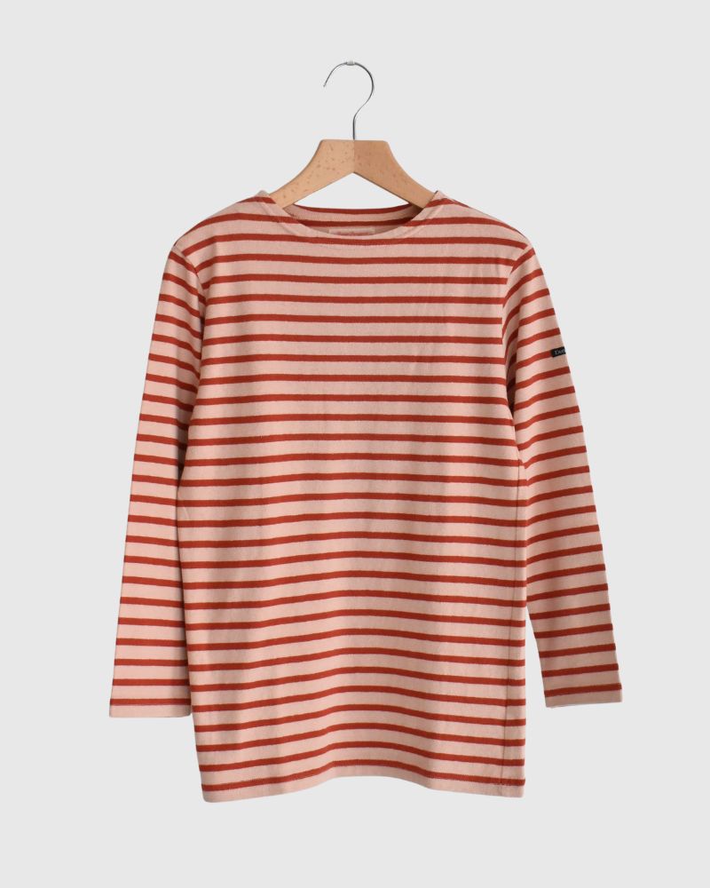 【sale】ボーダテンジクボートネックTEE Pink　01