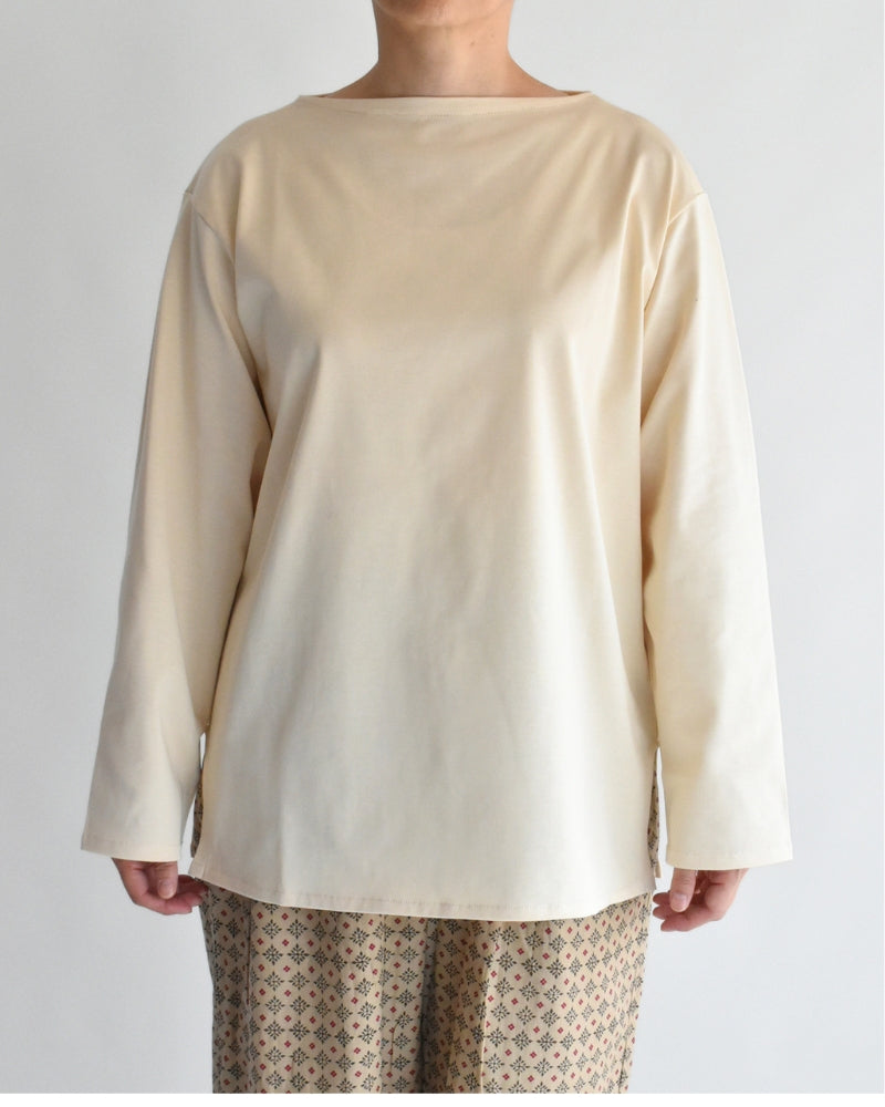 ギザコットン バスクTシャツ Ivory