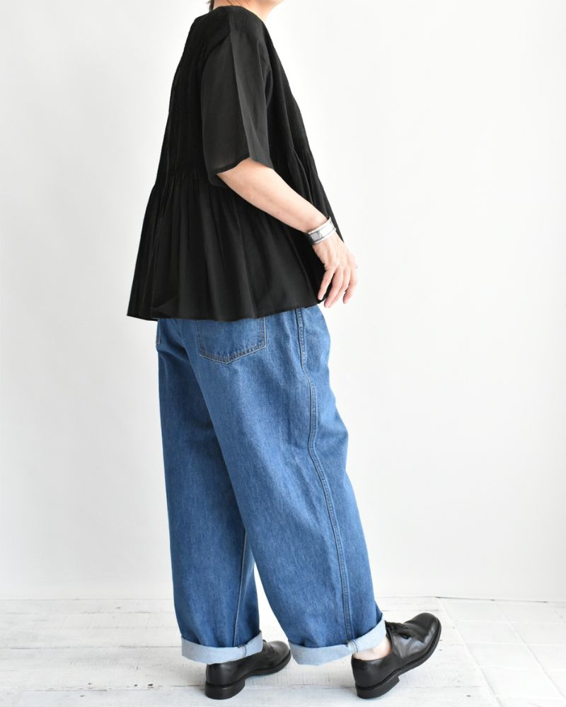 13ozムラ糸 バギーデニムパンツ VintageWash