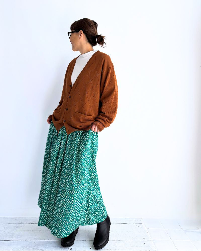 透かし編みニットカーディガン 'EMILY' Camel