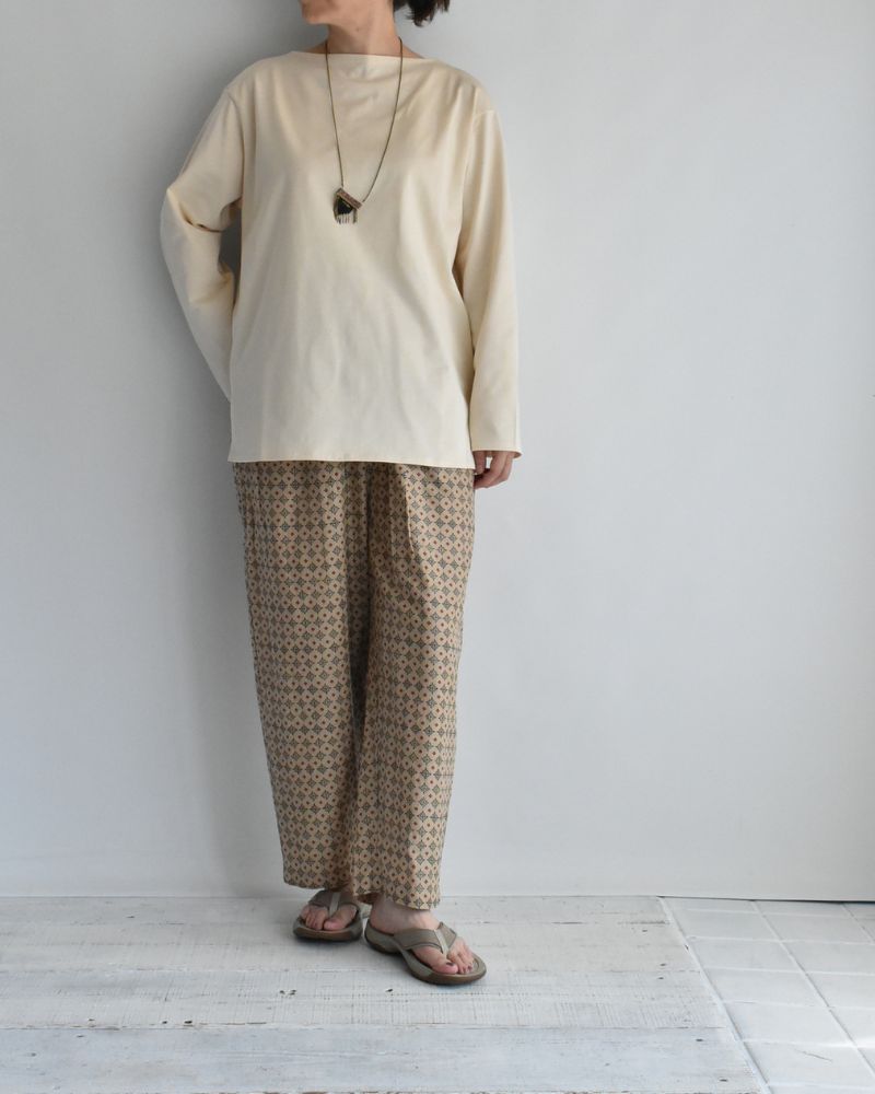 ギザコットン バスクTシャツ Ivory