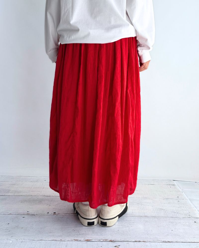 GATHERED SKIRT DeepRed