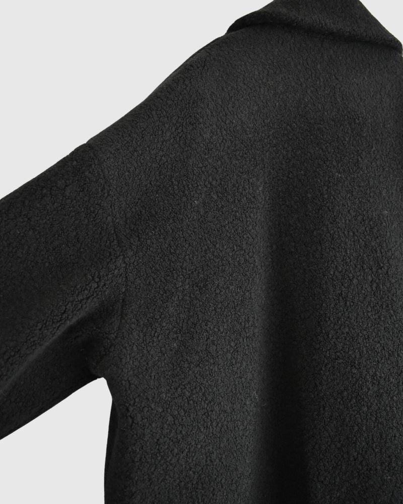 DOUBLE OVER COAT Black
