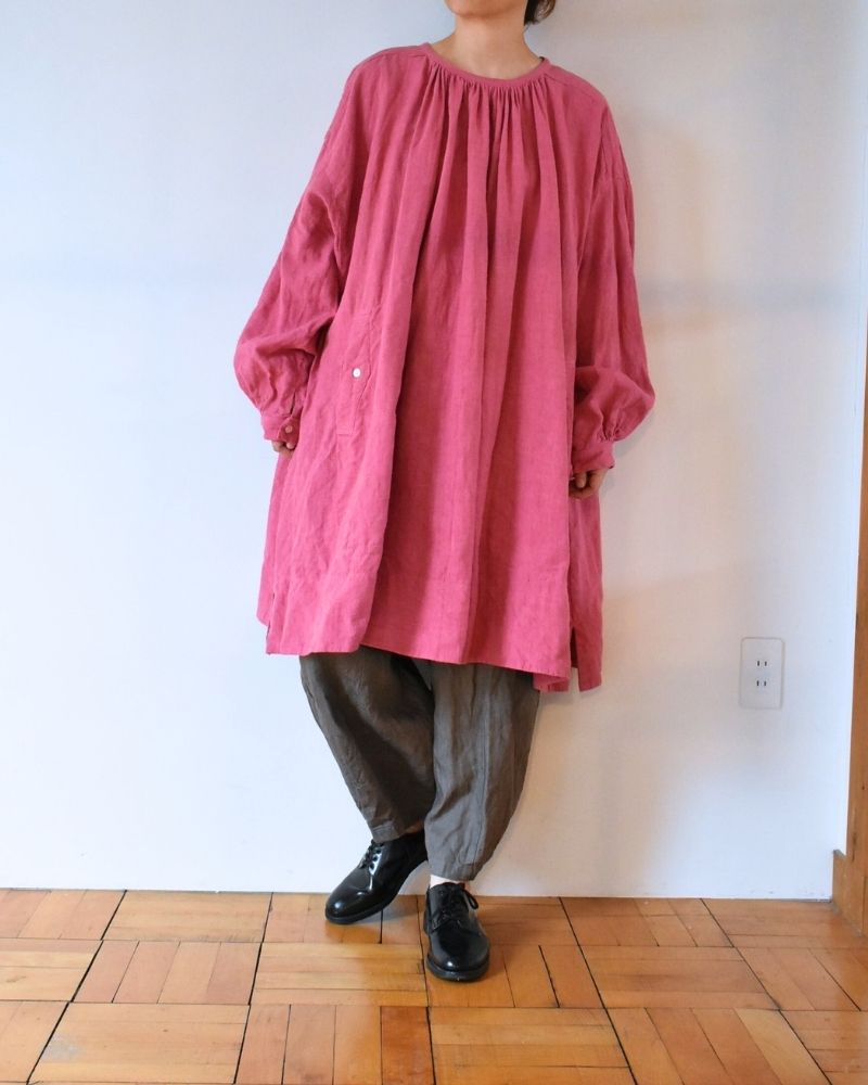 【予約】S/S G1156 LINEN ANTIQUE SMOCK BLOUSE（2月中旬 – 2月末）
