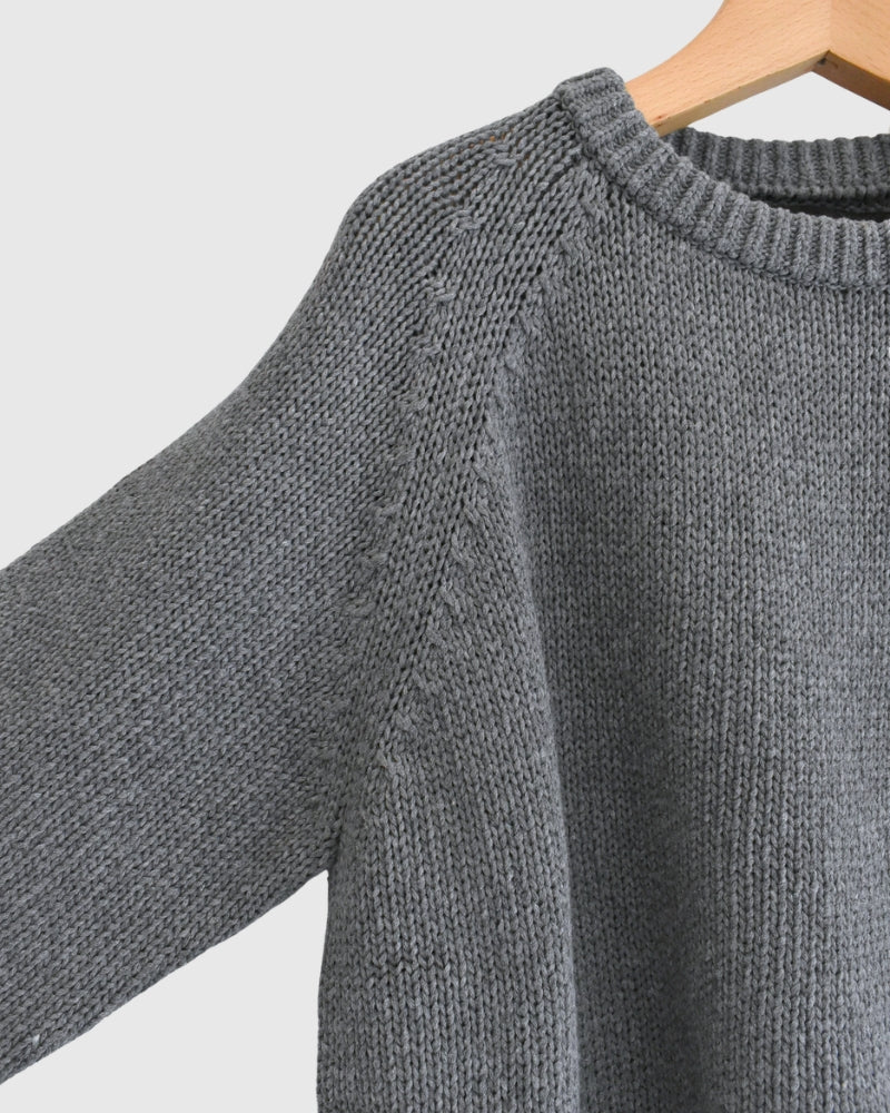ラグランプルオーバーニット Gray