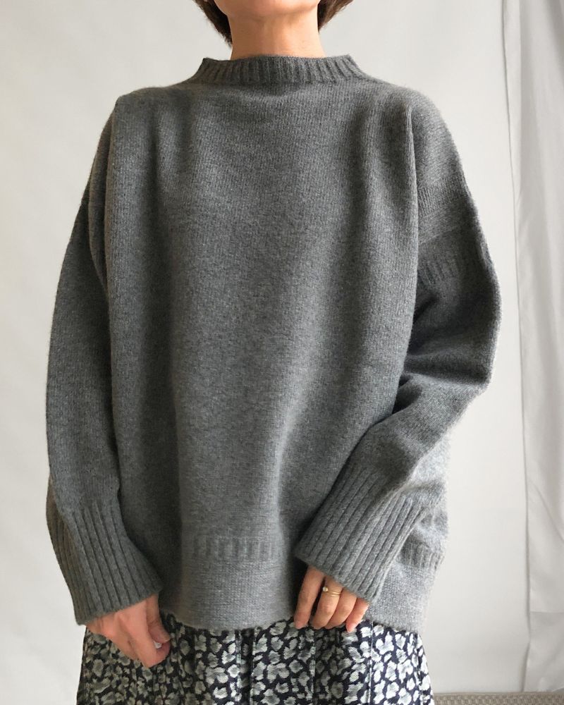 HERIOT ビックシルエットニット Gray