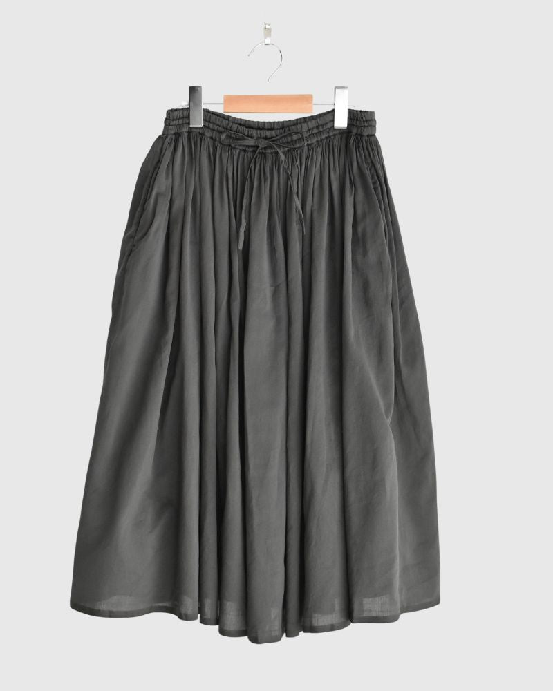 RAJASTHAN TUCK GATHERED SKIRT WITH LINING Gray