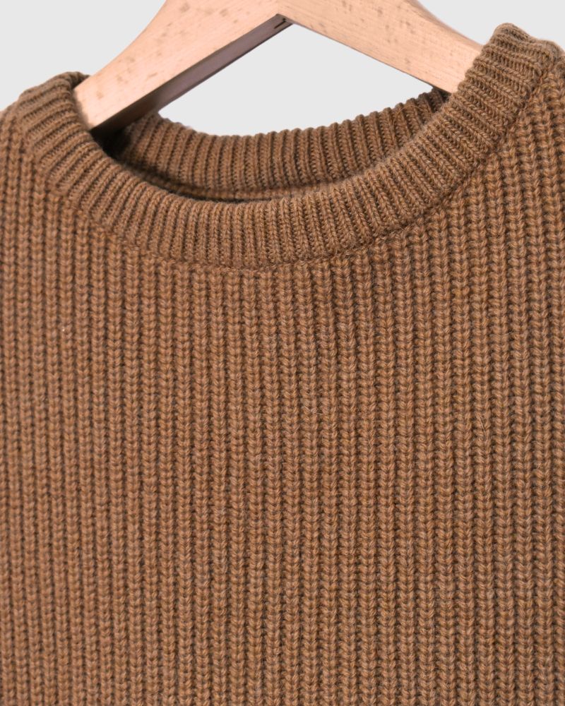 JAPAN RIDGE KNITTING VEST Camel