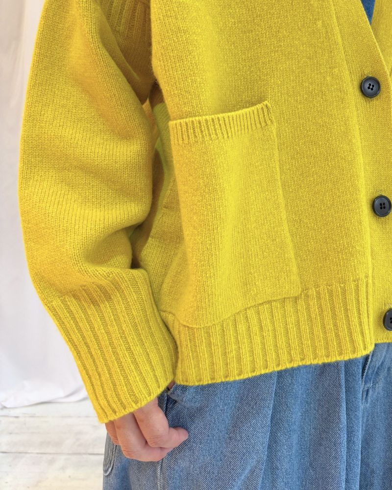 JANE Vネックカーディガン Yellow