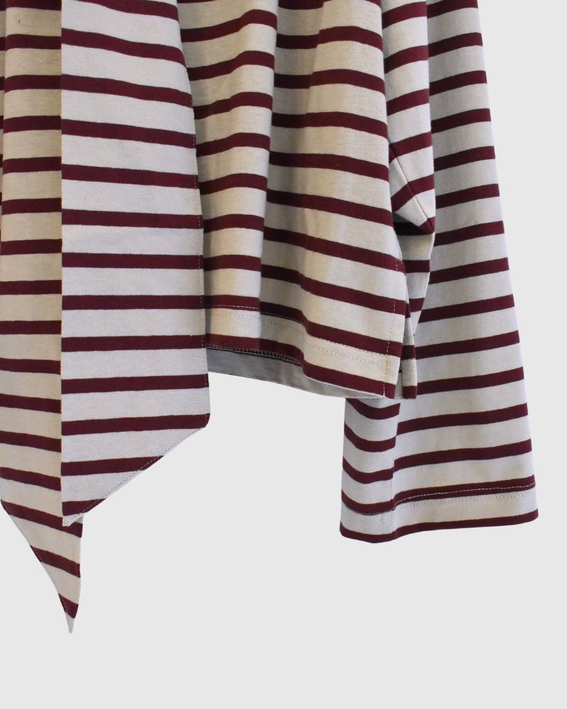 taco cotton ボーダータイ Beige/Bordeaux