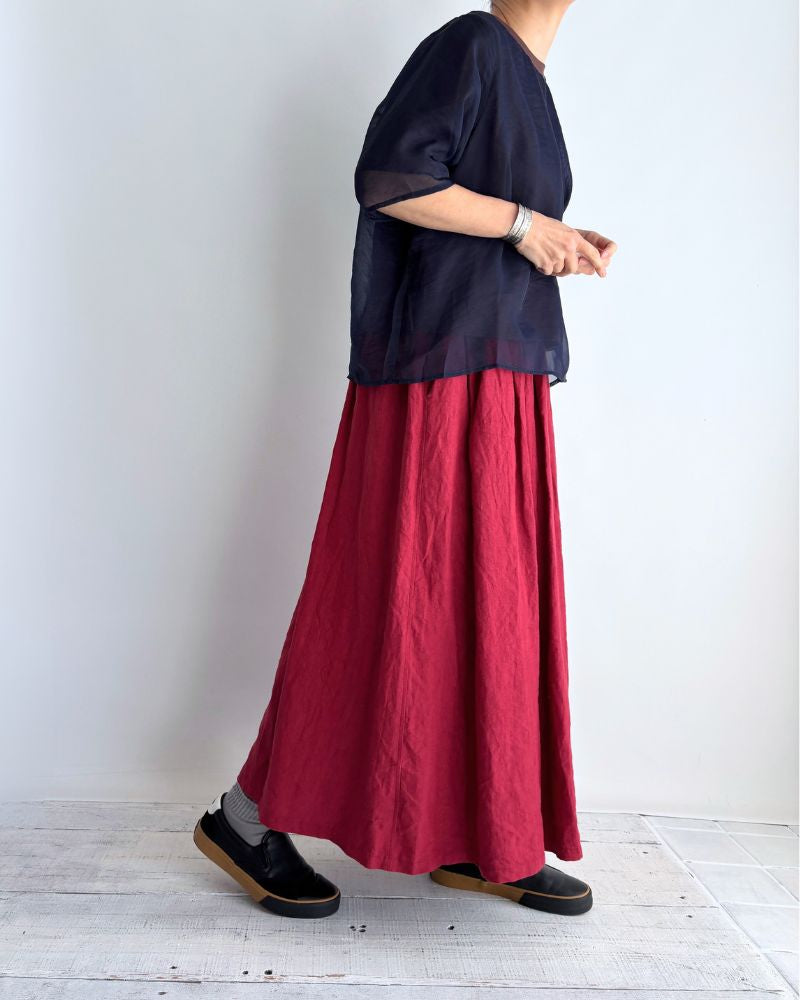 シアーレイヤードトップス 'SAN' Navy