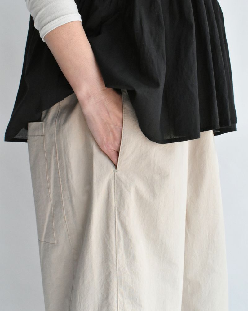 ヴィンテージコットン オーバルパンツ Beige