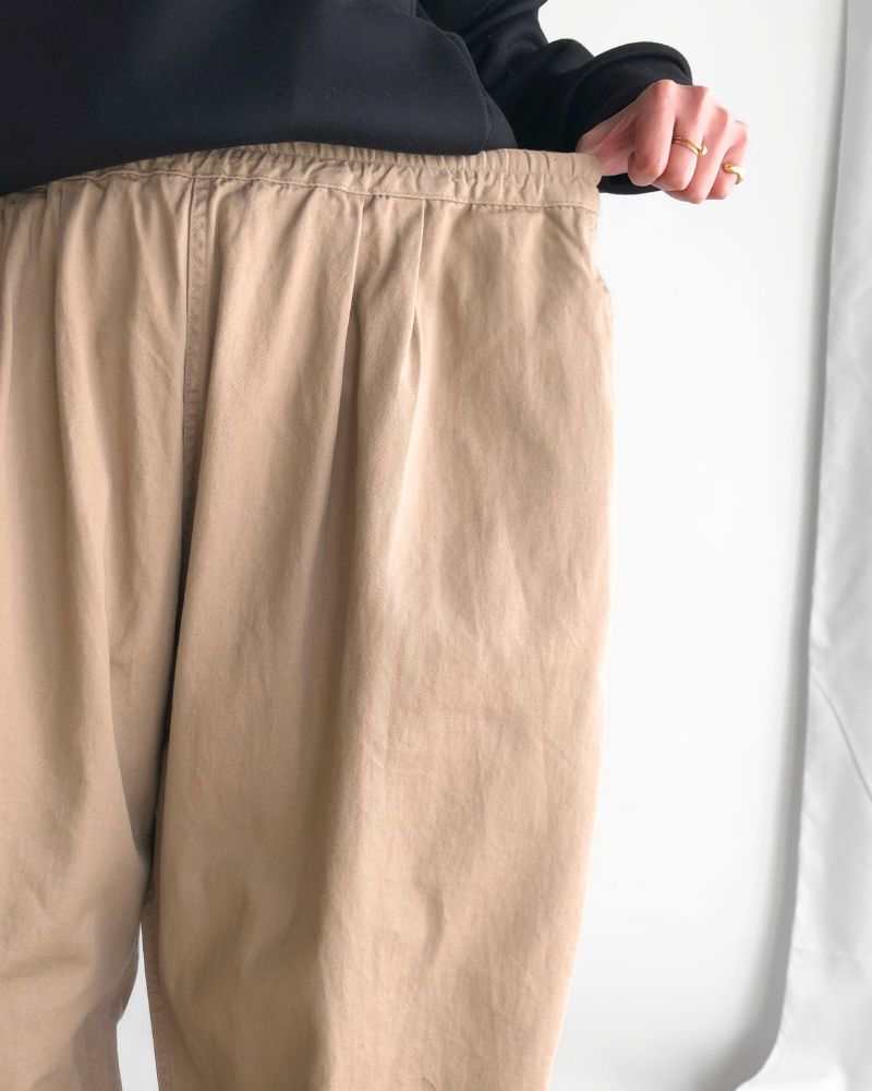 【sale】LOOSE SHILOUETTE PANTS ‘JESSI TWILL’ Beige