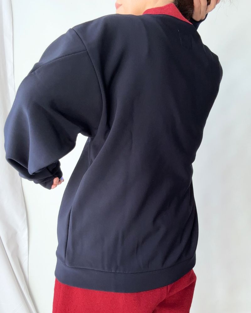 【sale】リブネックワイドトップ'CAI' Navy