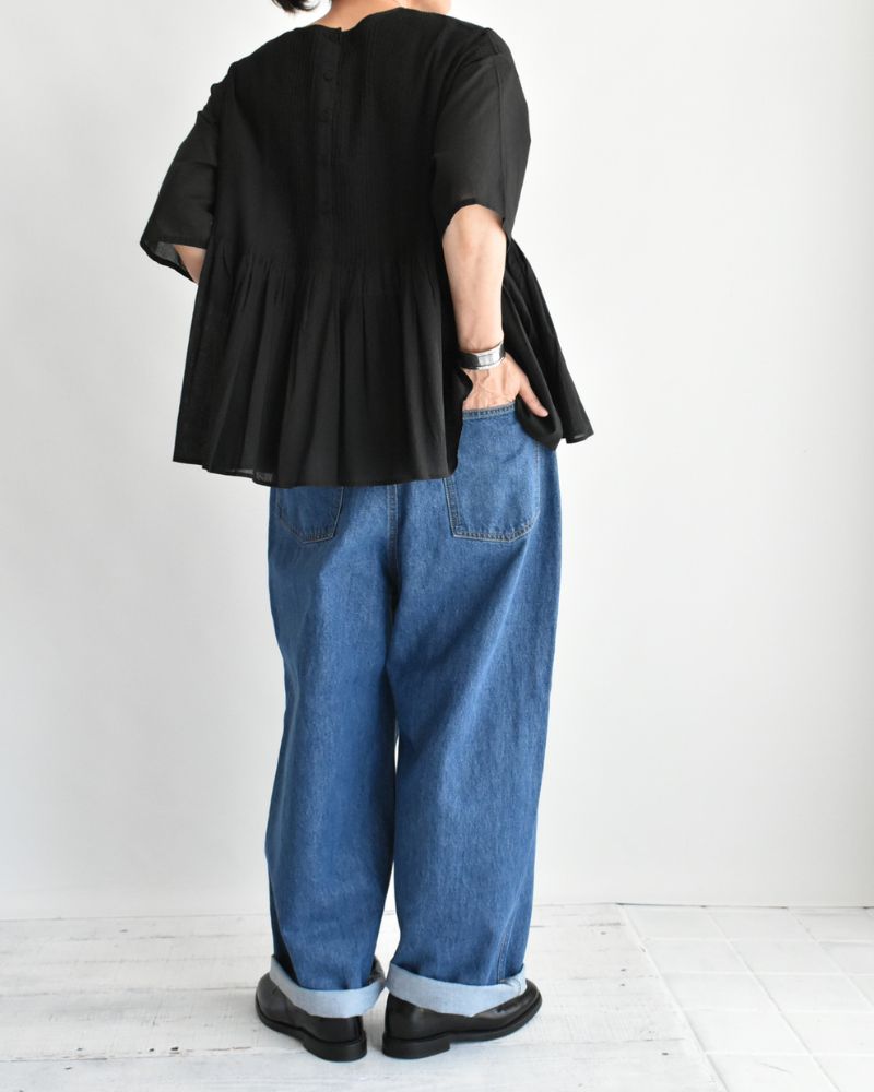 13ozムラ糸 バギーデニムパンツ VintageWash