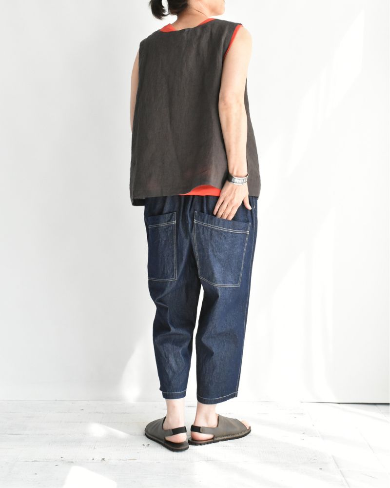 ビックポケットペグトップパンツ (DENIM) Indigo