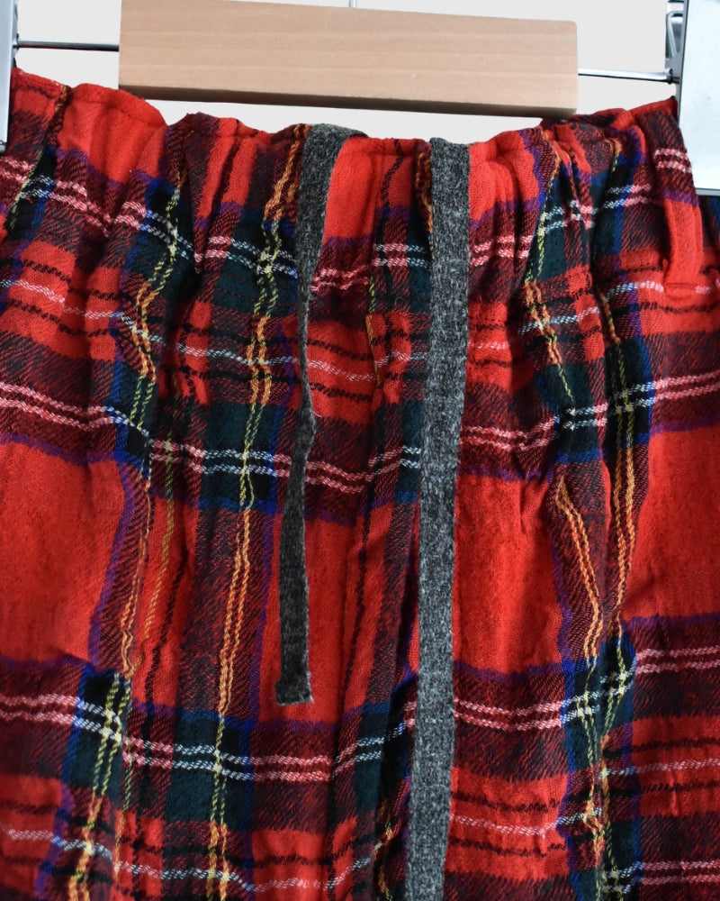 コットンウール タータンチェックパンツ Red