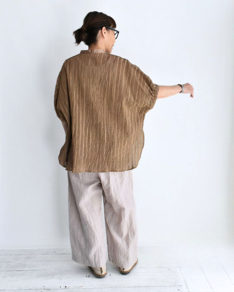 ワイドスクエアブラウス Beige